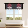 Curtain Valentine'S Day Roses Swan Lake Kitchen Small Tulle Sheer Short Bedroom Living Room Home Decor Voile Drapes