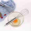Stainless Steel Balloon Wire Whisk Tools Blending Whisking Beating Stirring Egg Beater Durable 4 Sizes 6-inch/8-inch/10-inch/12-inch Hand held