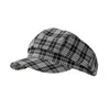 Baretten Koreaanse Retro Literaire Plaid Achthoekige Hoed Lente En Herfst Casual Eenvoudige Sboy Hoeden Vrouwen Veelzijdige Baret Gorras