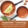 Glide Copper Ceramic Nont -Stick stekpanna Twin Pack, Black