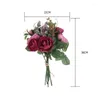 Fiori decorativi stile 38 cm rose peonia di seta artificiale bouquet da sposa di alta qualità decorazioni per matrimoni fiori finti accessori per la casa artigianali