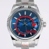 2023 QC Check orologio da polso di lusso 42MM quadrante indice blu braccialetto giubileo braccialetto meccanico automatico orologi da uomo orologi da polso impermeabili Pilot9001 scatola originale