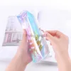 Pencil Bags 12pcs Kawaii Transparent Glitter Pencil Case Stationery Creative Fashion Pvc Pencil Bag School Pencil Box Supplies Student Gift HKD230831