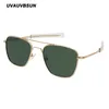 Mode zonnebrillen frames uvauvbsun vintage dubbele straal metalen frame zonnebril voor mannen luxe gepolariseerd licht ovaal piloot zonneglas de sol 230830