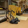 Designer Luxury Women's Sandals Luxury Rhinestones Fashion Personality Show Hollow out High Heels 35-42 With Box