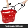 Matlagringsorganisation sätter VeVor 6st Shopping vagnar plastkorg med hjul och handtag bärbar uppsättning för butikens stormarknad KTV 230830