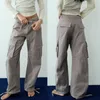 Pantalon femme salopette pantalon décontracté ample poche décoration pantalon femme Streetwear 230831