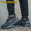 Boots Work Safety Shoes Anti-Smashing Steel Toe Puncture Proof Construction Lightweight Breathable Sneakers shoes Men Women is Light 230830