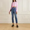 Kvinnors tröjor Autumn och vinter högkvalitativ tredimensionella klockhylsor Stretch Pullover Shirt Pit Stripes Pink Short Knitwear Women