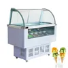 Vitrine de crème glacée 260W, Assurance qualité, armoire commerciale pour bouillie de glace, porte en verre, vitrine pour glaces à glace