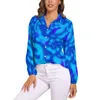 Camicette da donna Camicetta tie-dye Stampa astratta Grafica carina Camicia streetwear a maniche lunghe da donna Top oversize primaverile