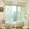 Curtain 2Pcs Modern Sheer Embroidery Curtains For Living Room Tulle Home Decoration Colorful Solid Voile Panels Windows Bedroom Decor