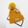 Bonnet classique de styliste, marque de haute qualité, chapeau d'hiver en fourrure pour homme et femme, à la mode, tricoté, pull décontracté