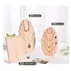 Jewelry Pouches Wooden Storage Rack Delicate Fan Shaped Display Stand Necklace Holder Bracket For Home Shop (33x18x18cm)