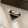 Modedesigner Silber Ring Marke Buchstaben Druck Ring für Dame Frauen Männer P Klassische Dreieck Ringe Liebhaber Geschenk Verlobung Designer 290k