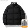 Men's Down Parkas Down Jacket Men's Two Sides Wear Winter Short Style Stand Collar Couple Two Open White Duck Down Plaid Warm Tide Brand Coat Q230831