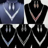 Naszyjnik Zestaw prezentowy prezent z okazji prezentu z rocznicą koraliki aluminiowe Kobiety Dangle Bridal Wedding Jewelry Korean Style