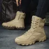Botas Botas de caminhada masculinas confortáveis respiráveis resistentes ao desgaste antiderrapante treinamento de campo ao ar livre exército homens combate bota tática militar 230831