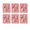 Decorative Flowers 6Psc 35 Pink Flower Wall Plates For Wedding Party Baby Bridal Shower Backdrop 3D Artificial Silk Fake Rayon Rose
