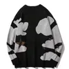 Men's Sweaters Cartoon men and women's animated knitted sweaters oversized vintage Harajuku hiphop rap ugly winter 230831