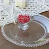 Plates 100 PCS Charge Plate 13 Inches Wedding Centerpieces Transparent Event Party Decoration Tableware Tray Show Salver