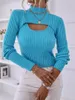 Frauen Pullover Langarm Crop Tops Gerippte Sling Weste Strickwaren 2023 Frauen Stricken Zwei-Stück Pullover Set Herbst Mode büro Dame High Neck