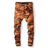 Fashion-QMGOOD Streetwear Men's Camouflage Jeans Motocycle Camo Slim Jeans Suit for Men Biker Hip-hop with Zipper Pants2775