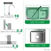 Kitchen Faucets OUGOO Single Handle Brushed Pull Out Faucet Level Stainless Steel Sink With Down Sprayer