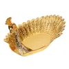 食器セットは孔雀のフルーツボウル合金食器を提供するトレイホーム用品を提供