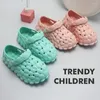 Slipper Candy Color Kids Sandals Children Bubble Slides With Elastic Band Summer Outdoor Sport Shoes Boys Girls Anti-Slip Beach Slippers