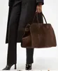 Sacos de noite Margaux15 Bolsa de couro de alta capacidade Commuter Bag A linha de camurça LCU Soft Fashion Brand Designer Mulheres