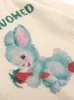 Swetery kobiet 2023 Koreańskie swetra streetwearu jesień bawełny swobodny kreskówka królik Furry Bunny Harajuku Pullover 230830