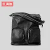 Large capacity multi pocket motorcycle bag, women's soft leather handbag, fashionable and high-end single shoulder crossbody bag 230831