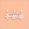 Charms Flower Pendant S925 Sterling Sier smycken Tillbehör Handgjorda DIY -strängpärlor Material AccessoriesCharms Drop Delivery Findin DH08L