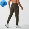 LL Pantalons longs de jogging pour hommes Tenue de yoga de sport Séchage rapide Cordon de serrage Poches de sport Pantalons de survêtement Pantalons pour hommes Taille élastique décontractée Fiessh