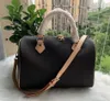 Femmes MM Taille Boston Keepall Sacs à bandoulière Speedy 30 Sac Duffel M41113 avec sacs à main fourre-tout de luxe Designer Mens Crossbodys Sac Pochettes en cuir véritable