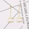 Boucles d'oreilles pendantes de styliste pour femmes, haute qualité, Double lettre, perle, accessoires de bijoux pour fête de mariage