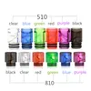 1PCS DRIP TIP 510 810 Acrylic Inner Spiral MTL MulticoLor MUBLOUR