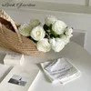 Decoratieve bloemen 3 prinsesrozen met boeket Eettafelstukken Bloemenmuur