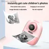 Camcorders 1080p 2600w 픽셀 어린이 인스턴트 프린트 카메라 열 인쇄 디지털 사진 소녀 장난감 아이 비디오 소년 선물 Q230831
