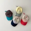 Gorras de bola Gorra para niños Otoño / Invierno 2023 Lavado Algodón Personalidad Contraste Vintage Béisbol Niños y niñas Sombrero para el sol 49-52 cm