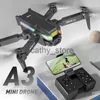 أجهزة المحاكاة A3 Mini Mini Drone HD 4K التصوير الجوي التصوير الفوتوغرافي Quadcopter Air Legud LED LED Toys WiFi FPV للأولاد X0831