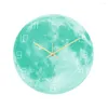 Horloges murales 2023 Lumineuse Lune Horloge Planète Acrylique Matériel UV Imprimé Glow Montre Chambre Salon Décoration