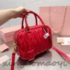 MM Classic Tote Bag, Candy colored letter bag Designer bag, logo small pleats, lambskin fabric, women's handbag, shoulder bag, crossbody bag, size: 25*16cm 825997