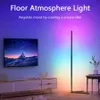 RGB LED GOLVLAMP inomhus hem dekoration modern hörn golvlampa levande rom konst dekor atmosfärisk stående stativ belysning
