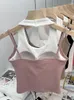 Kadın Tankları Pembe mahsul üst vintage y2k Camisole Moda Sokak Giyim Sıradan yeşil tüp kadın seksi kapalı omuz siyah yelek yaz