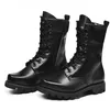 Boots Idopy Men Pu Leather Man Flat Shoes Fashion Waterproof Military Combat Tactical Footwear 230831