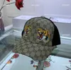 23SS 2023 Designers Mens Baseball Caps Marka Tiger Head Hats Bee Wąż Haftowa Kość mężczyzn Women Casquette Sun Hat Gorras Sports Mesh Cap