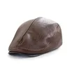 Bérets hiver homme conception béret dame PU sboy casquette mâle chaud cuir Ivy chapeaux 5559cm 230830