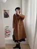 Женская шерстяная двусторонняя толстовка с капюшоном, кашемировая осень-зима, верхняя одежда, модная модная классическая женская куртка с буквенным узором, халат, стиль, высокое качество Maxmara